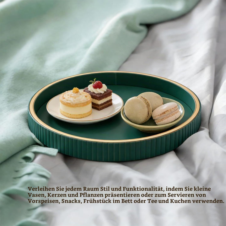 SANZIE Ledertablett, Schreibtisch-Aufbewahrung, Organizer, Premium-Serviertablett, dekoratives Table