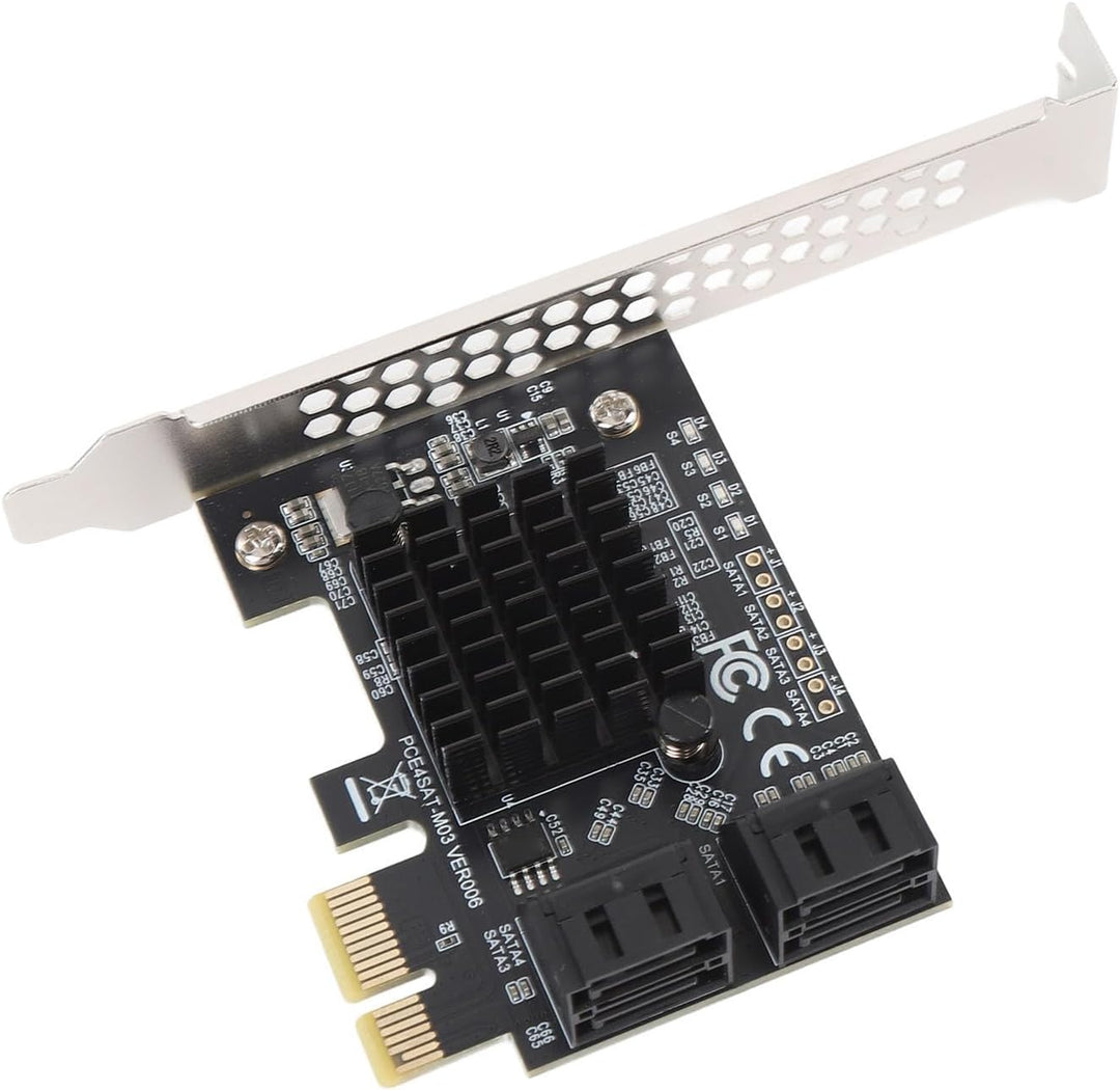 4 Port PCI Express -Expansionskarte, 6 Gbit/S PCIe Serial ATA 3.0 Expansionskarte 88SE9215 CHIP 4 Po