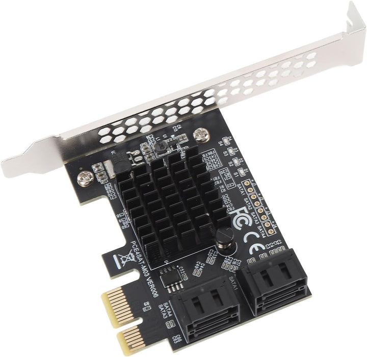 4 Port PCI Express -Expansionskarte, 6 Gbit/S PCIe Serial ATA 3.0 Expansionskarte 88SE9215 CHIP 4 Po