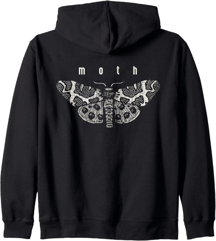 Motte und Halbmond Vintage cool Kapuzenjacke