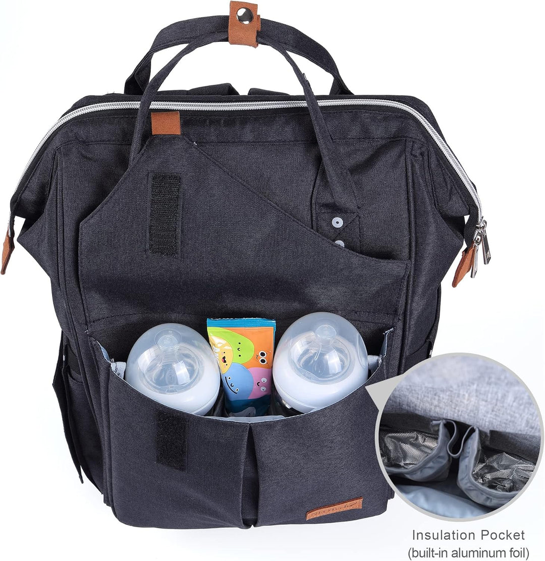 NEOtech Care Wickeltasche Rucksack für Baby Mädchen/Junge, breite Öffnung, Multifunktions-Organisati
