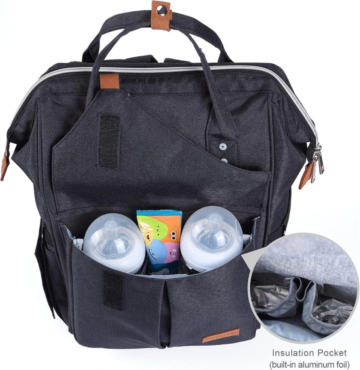 NEOtech Care Wickeltasche Rucksack für Baby Mädchen/Junge, breite Öffnung, Multifunktions-Organisati