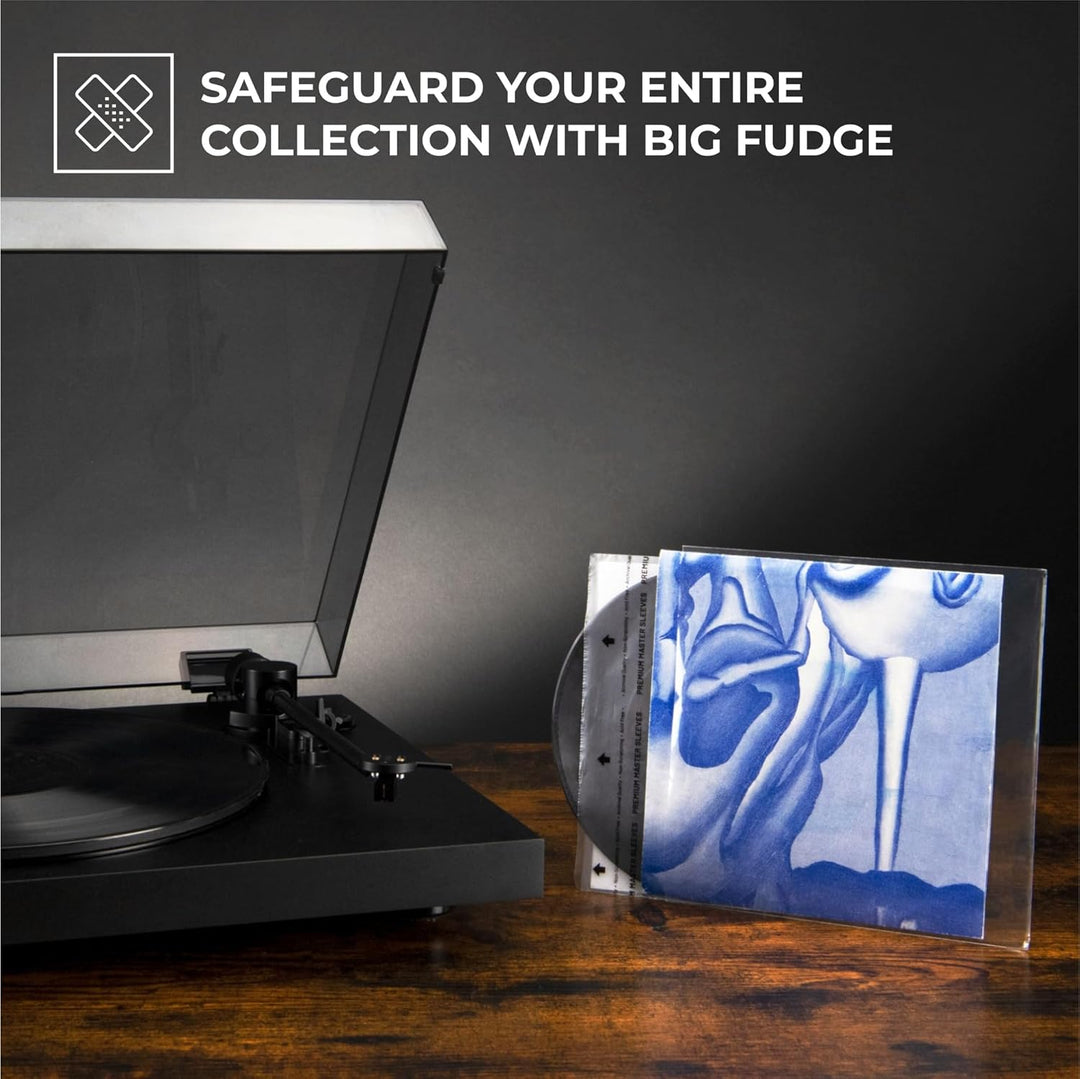 BIG FUDGE Premium Master Schallplatten Hüllen Innen - 7" x 100 STK - Archivhüllen Antistatisch aus R