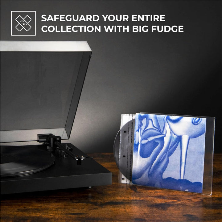BIG FUDGE Premium Master Schallplatten Hüllen Innen - 7" x 100 STK - Archivhüllen Antistatisch aus R