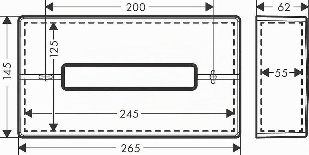 hansgrohe Kosmetiktuchox AddStoris, Taschentuchbox, Mattschwarz, Mattschwarz