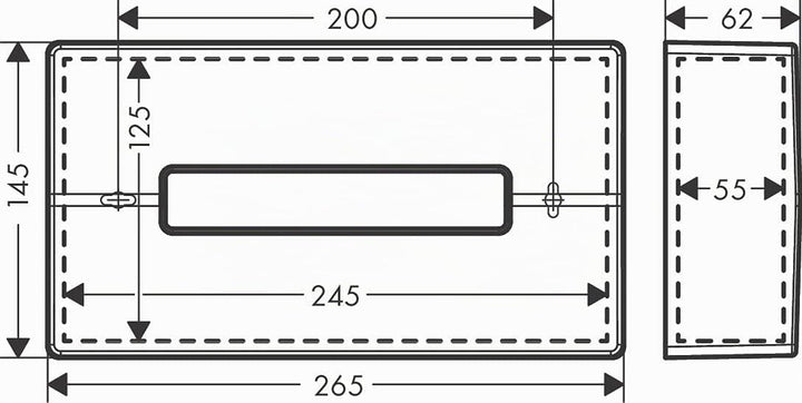 hansgrohe Kosmetiktuchox AddStoris, Taschentuchbox, Mattschwarz, Mattschwarz