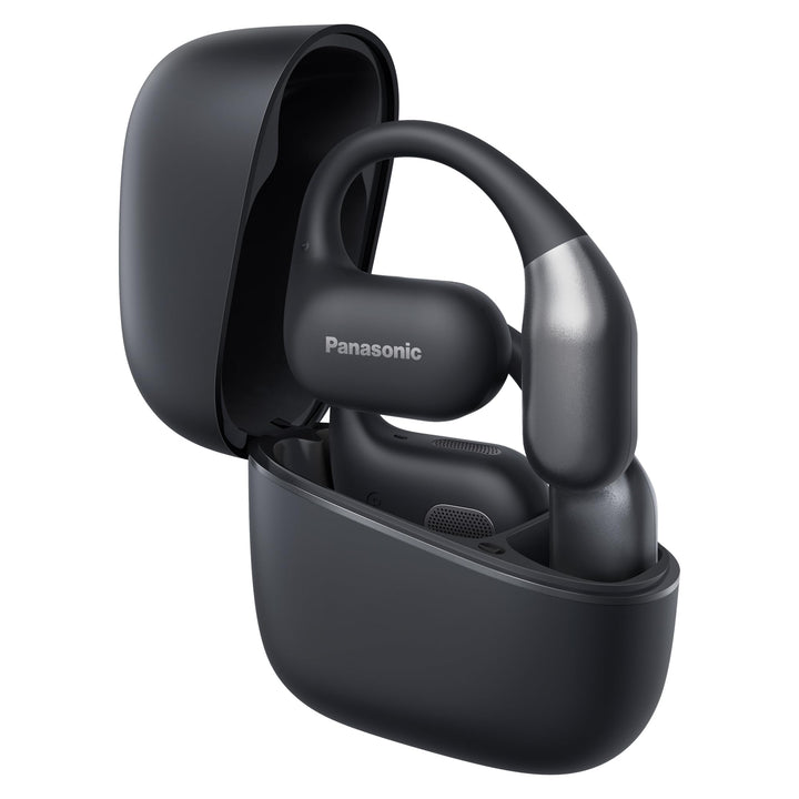 Panasonic RB-F10DE-K Open-Ear Wireless Kopfhörer, Bluetooth Kopfhörer mit ENC Mikrofon, 25 Std. Wied