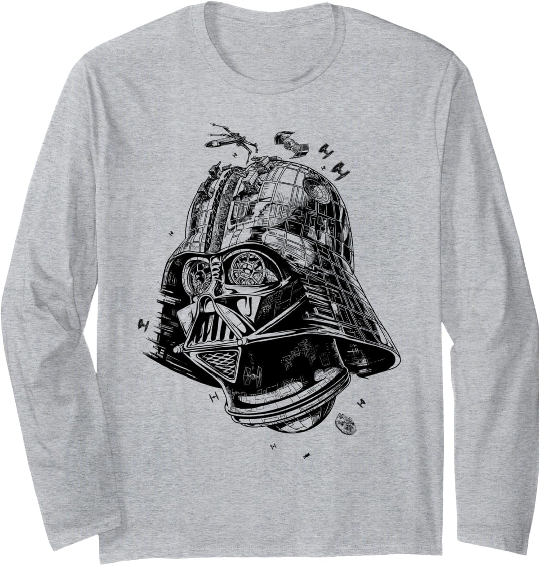 Star Wars Darth Vader As Death Star Poster Langarmshirt