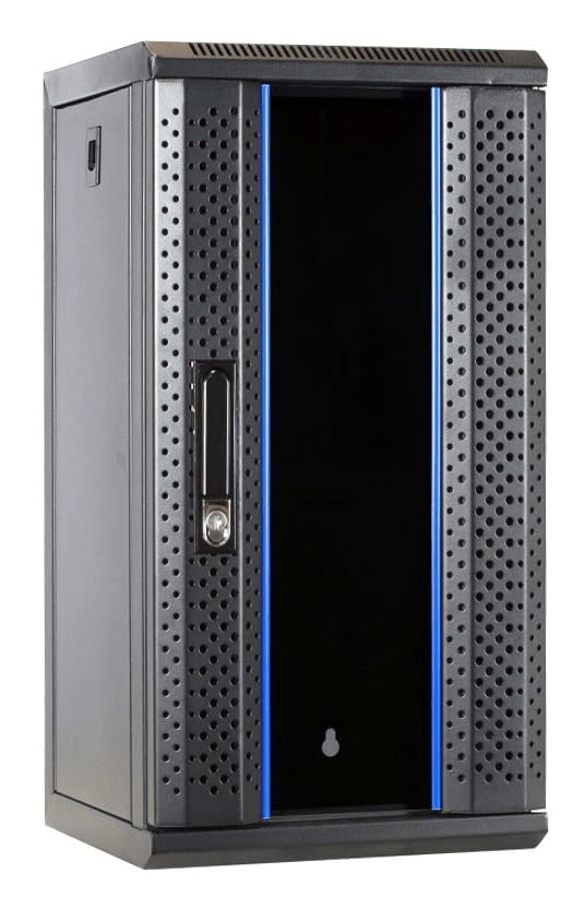 DSIT 12 HE - 10 Zoll Serverschrank - mit Glastür (BxTxH) 312x310x618mm - Schwarz - Abschliessbar - f