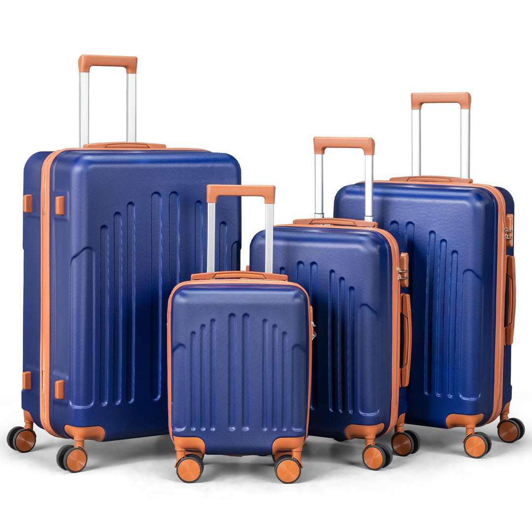 LEADZM Kofferset 4 teilig Hartschale, Koffer Set 4 stück aus ABS, Reisekoffer mit Rollen Gross, Hand