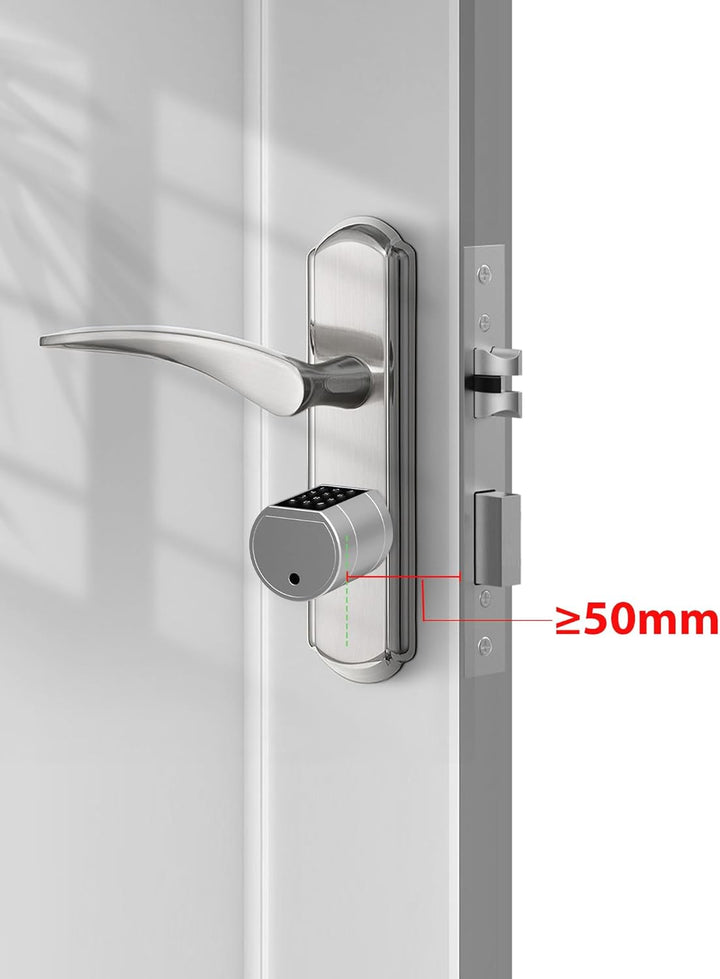 Elektronisches Türschloss 30/30 60mm to 45/45 90mm Umschaltbare Grösse mit Schlüssel Fingerabdruck T