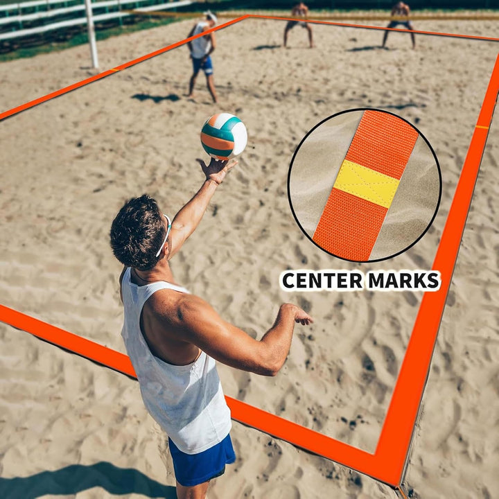Volleyball-Linien für Strand – Linien für Rasenflächen | Wiederverwendbares Material für den Aussenb