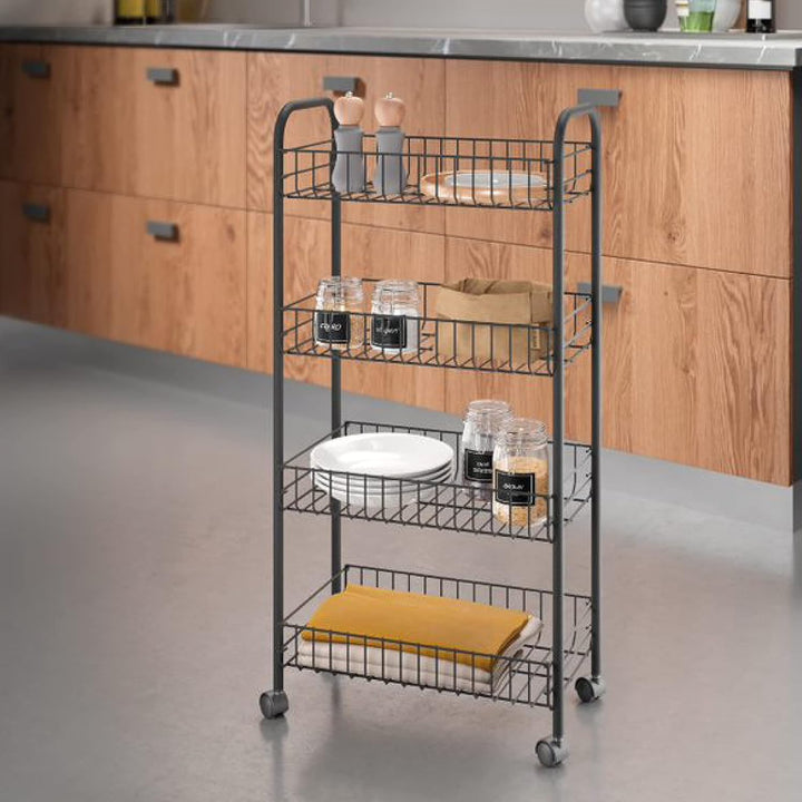Ascona Lava Allzweckwagen 4 Etg. 41x26x86cm TouchTherm Schwarz, Schwarz
