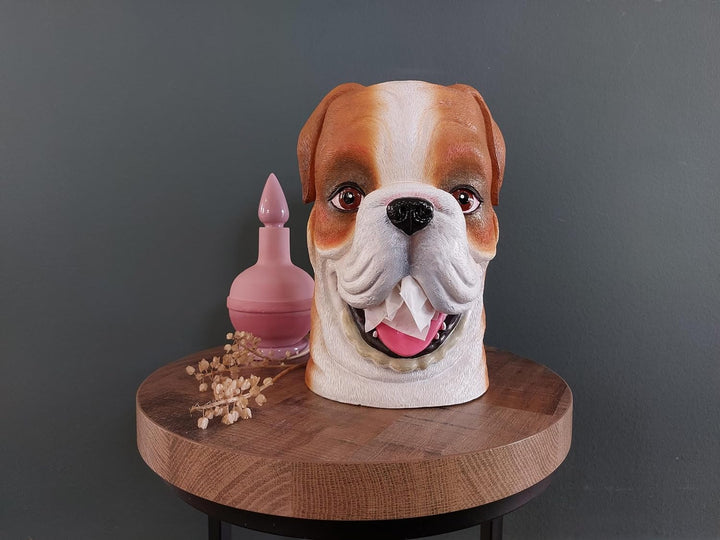 Rotary Hero Bulldogge Taschentuchbox Taschentuchspender Kosmetiktücher Box - Badezimmer Deko - 21x16