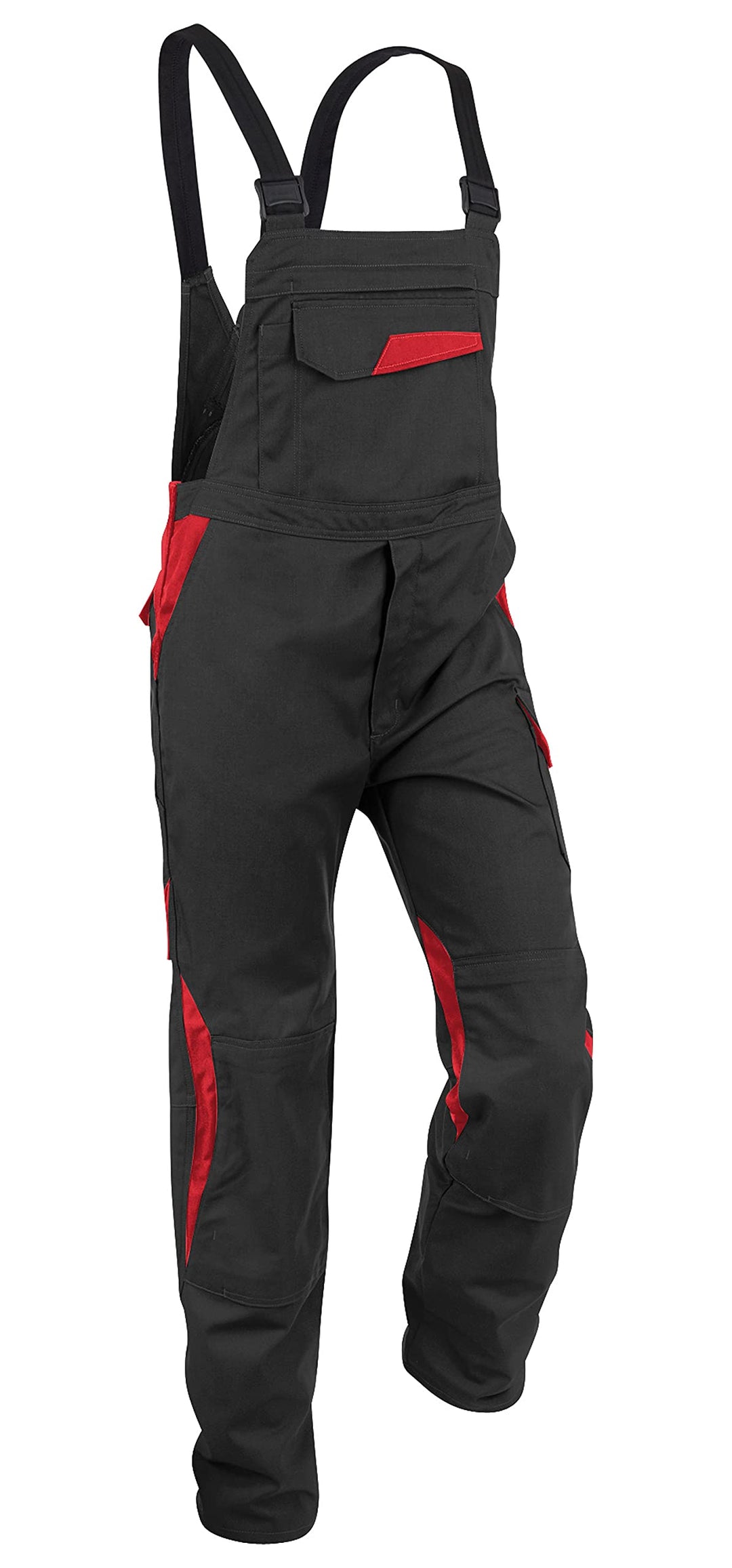KÜBLER Workwear KÜBLER VITA Cotton+ Arbeits-Latzhose schwarz/mittelrot 24 Schwarz/Mittelrot, 24 Schw