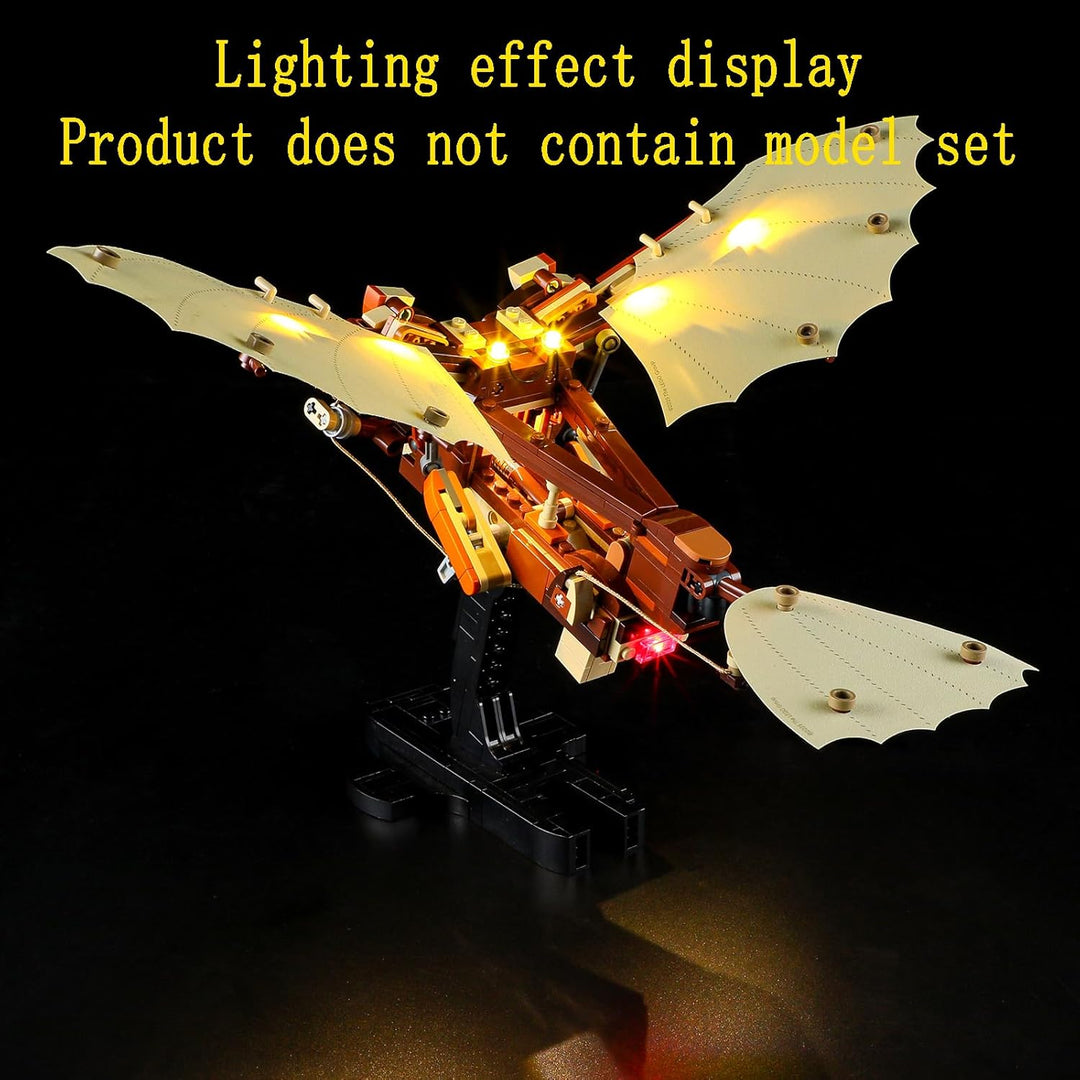 GEAMENT LED Licht-Set Kompatibel mit Lego Leonardo da Vincis Fluggerät Icons 10363 Bausteine Modell