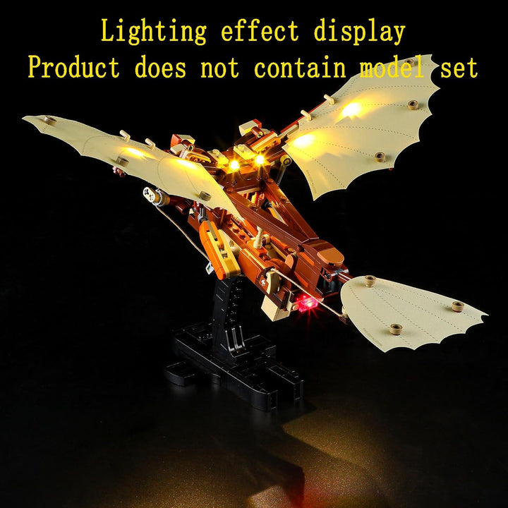 GEAMENT LED Licht-Set Kompatibel mit Lego Leonardo da Vincis Fluggerät Icons 10363 Bausteine Modell