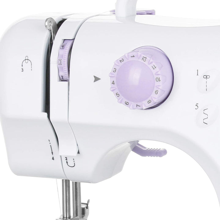 Emerio Nähmaschine für Kinder & Anfänger, SEW-121820, 12 Stichmuster, Mini Nähmaschine mit Fusspedal