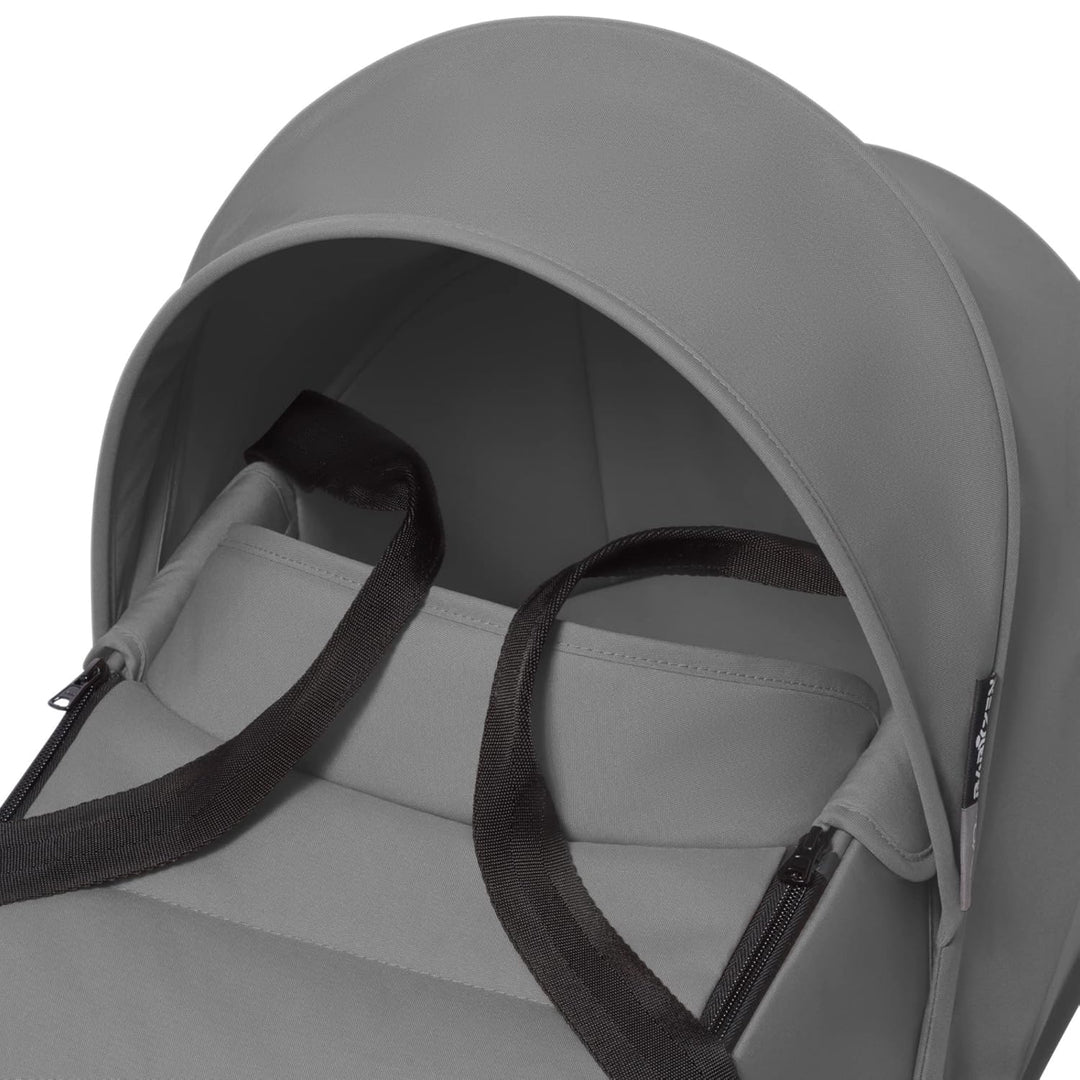 Stokke BABYZEN YOYO Liegewanne, Grey - Mit Dicker Doppelmatratze; Schale und Verdeck belüftet - Nur