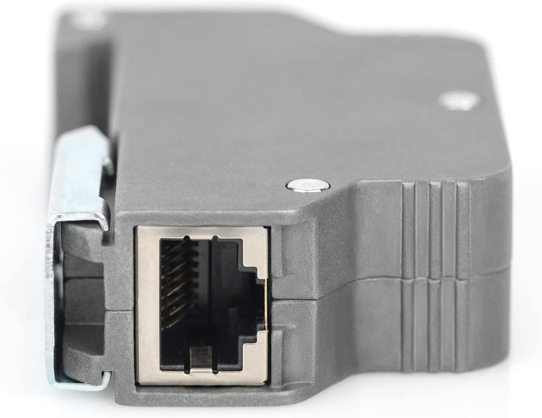 DIGITUS PoE Überspannungsschutz - bis 10 kV - 2X RJ45-Port - PoE++ - DIN-Schienenmontage - IP40 Schu