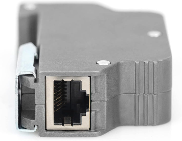 DIGITUS PoE Überspannungsschutz - bis 10 kV - 2X RJ45-Port - PoE++ - DIN-Schienenmontage - IP40 Schu