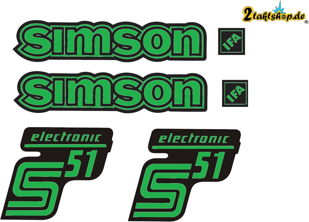 Transparente Simson S51 Electronic Aufkleber IFA Premium