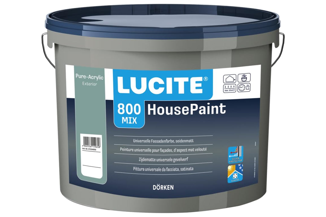 LUCITE House-Paint 5L Universal Fassadenfarbe, weiss, seidenmatt