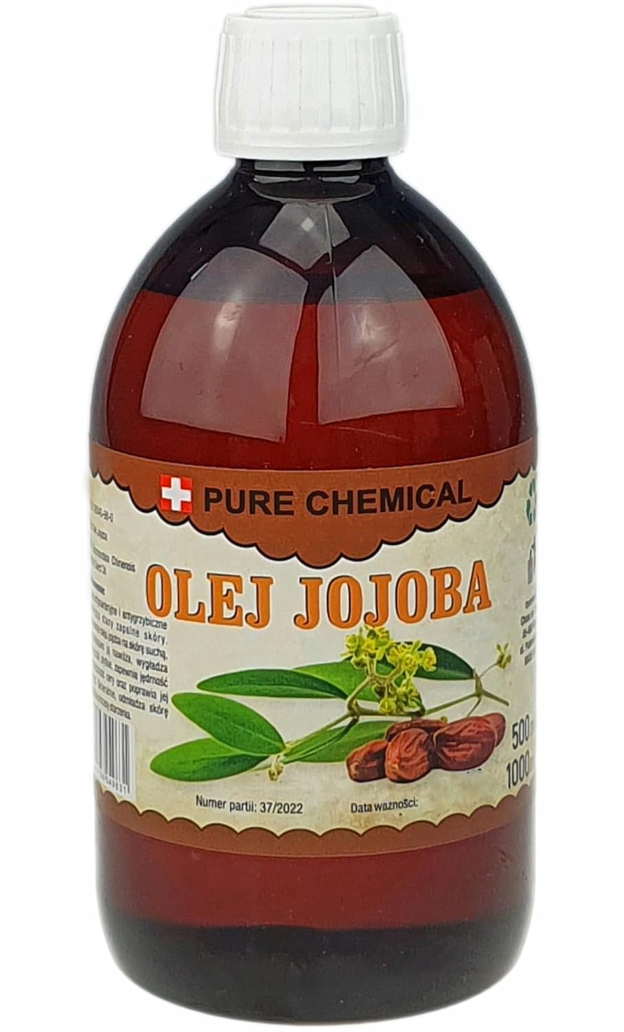 CHOSA Jojobaöl Bio Kaltgepresst Unraffiniert 100% Reines 500 ml | Jojoba Öl Haare, Haut, Gesicht, Kö