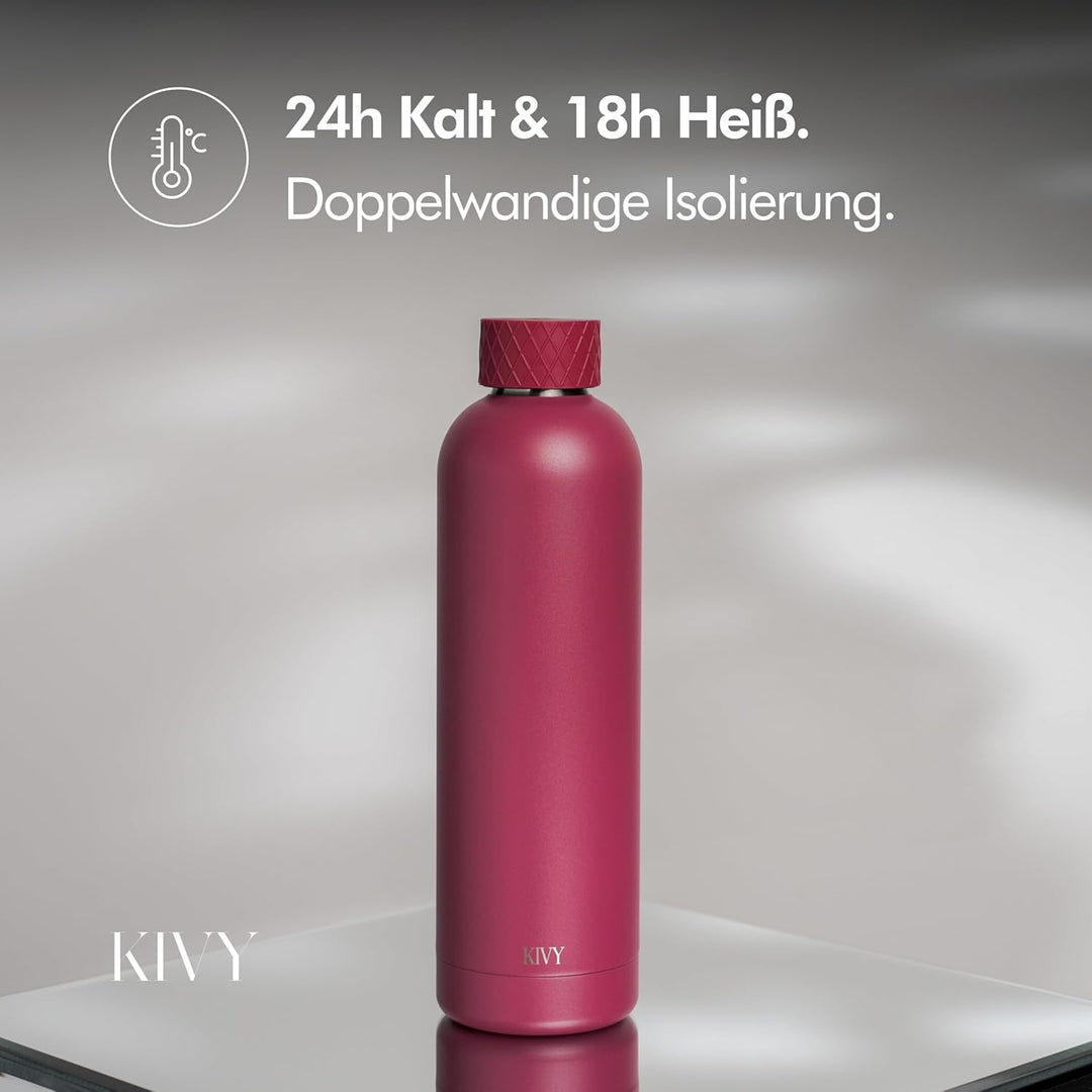 KIVY Edelstahl Trinkflasche 750ml - Auslaufsichere Thermosflasche 750ml - Trinkflasche Edelstahl Koh