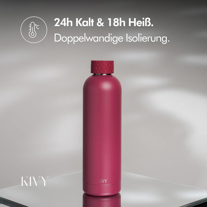 KIVY Edelstahl Trinkflasche 750ml - Auslaufsichere Thermosflasche 750ml - Trinkflasche Edelstahl Koh