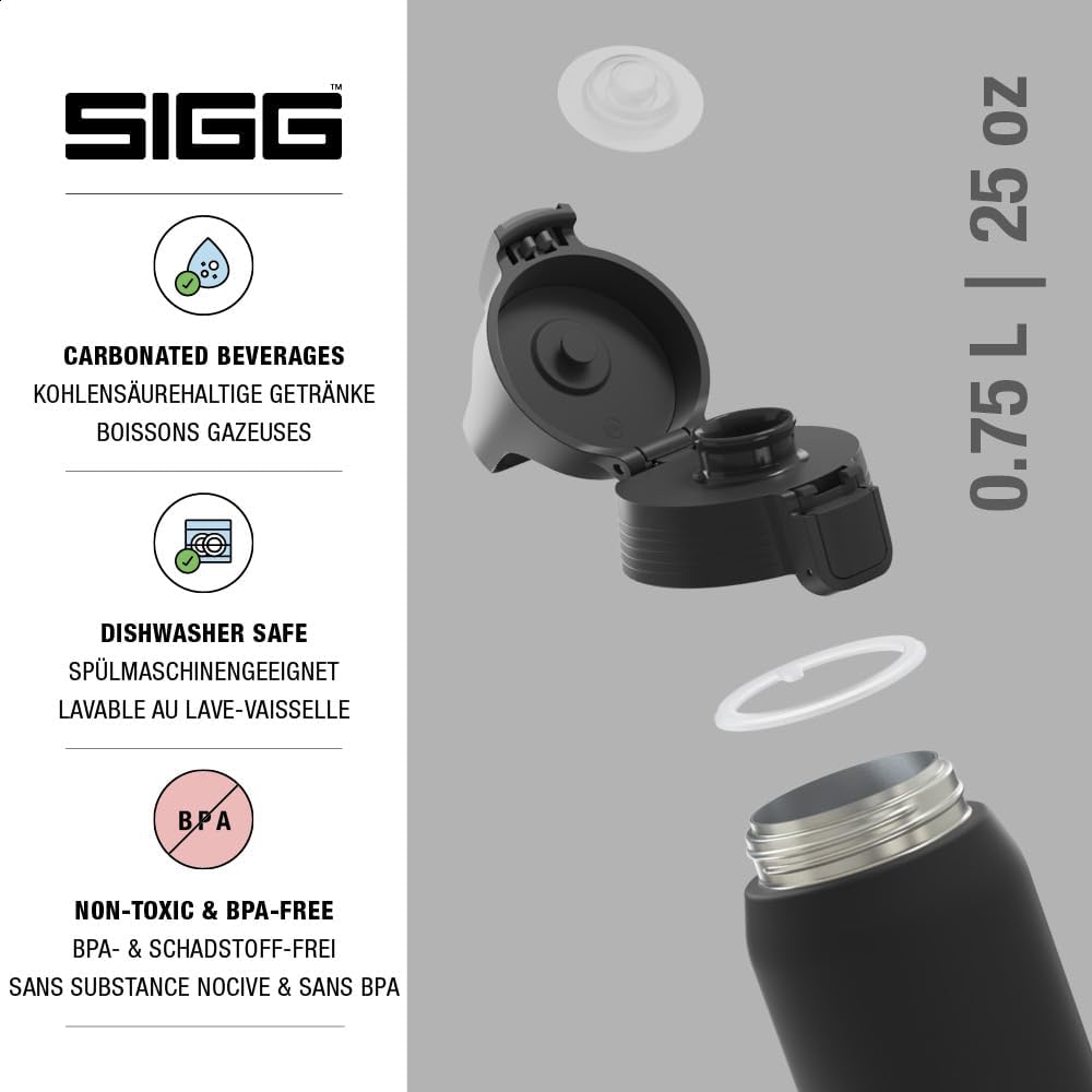 SIGG - Isolierte Trinkflasche - Thermosflasche Shield Therm One Black kohlensäurehaltige Getränke -