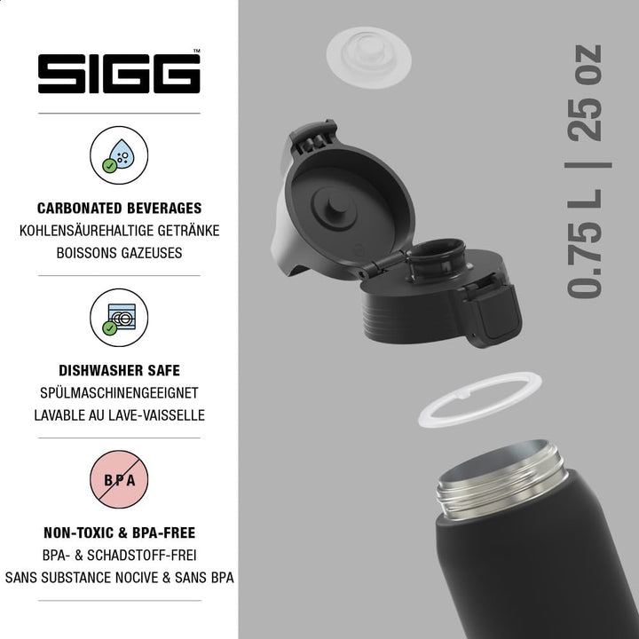 SIGG - Isolierte Trinkflasche - Thermosflasche Shield Therm One Black kohlensäurehaltige Getränke -