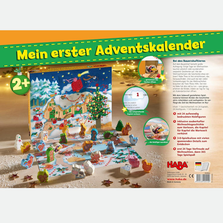 HABA 304902 - Mein erster Adventskalender Bauernhof, für Kinder ab 2 Jahren, Bauernhof