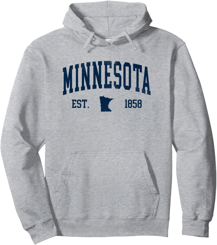 Minnesota Hemdkarte 1858 Vintage Souvenirs Minnesota Pullover Hoodie