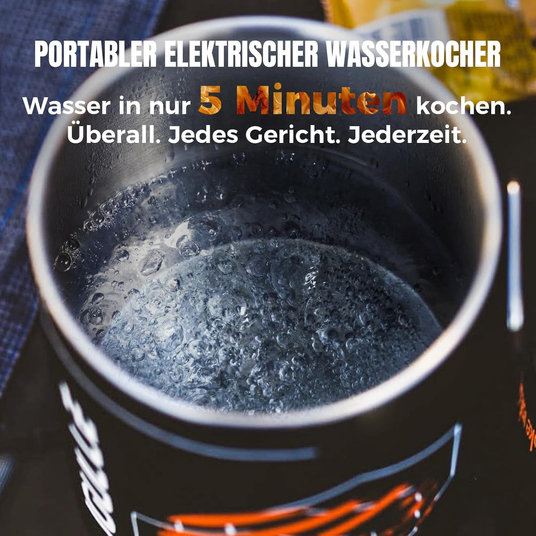 Wasserkocher, Tragbarer Wasserkocher für Kaffee und Tee, Mini-Teekessel aus Edelstahl 304, 240V, Sch