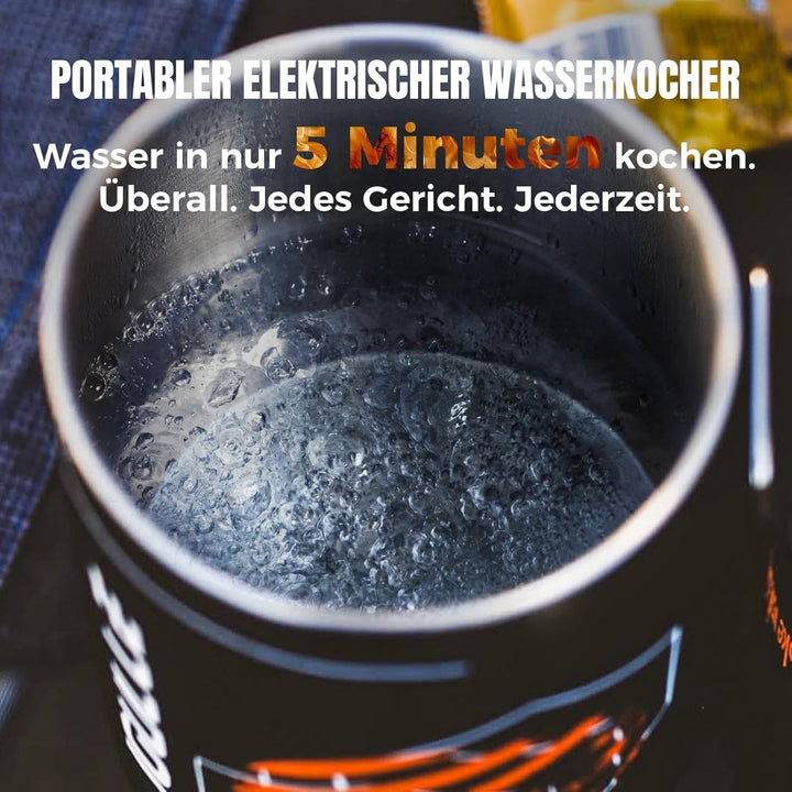 Wasserkocher, Tragbarer Wasserkocher für Kaffee und Tee, Mini-Teekessel aus Edelstahl 304, 240V, Sch
