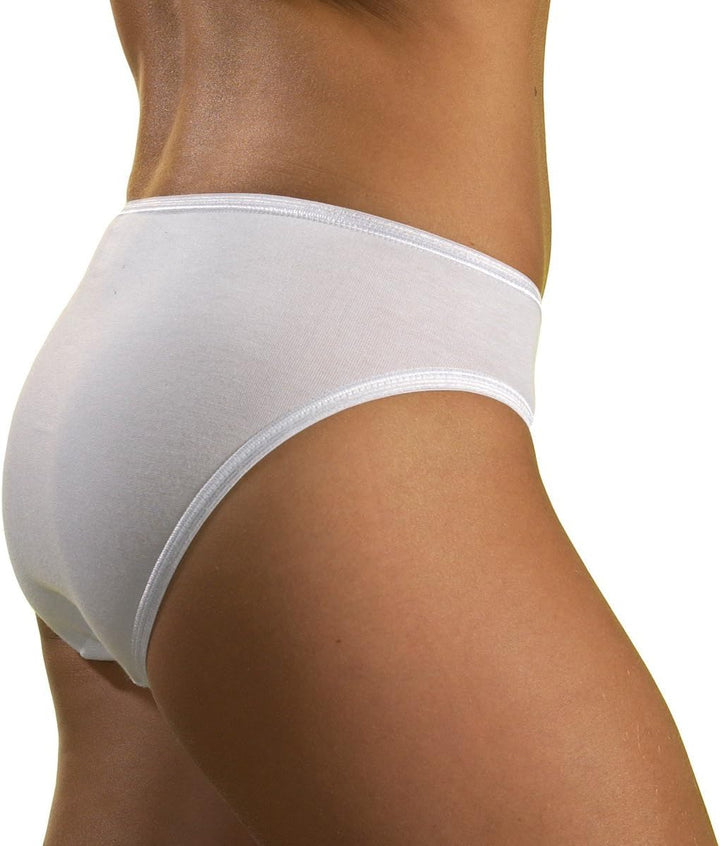 HERMKO 1031 5er Pack Damen Midi-Slip aus 100% Bio-Baumwolle 4XL Weiss, 4XL Weiss