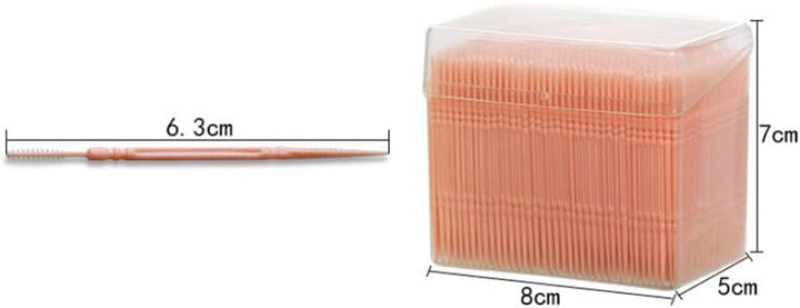 Einweg-Zahnstocher aus Kunststoff, tragbar, praktisch, Oral-Zahnstocher mit transparenter Hülle, 110