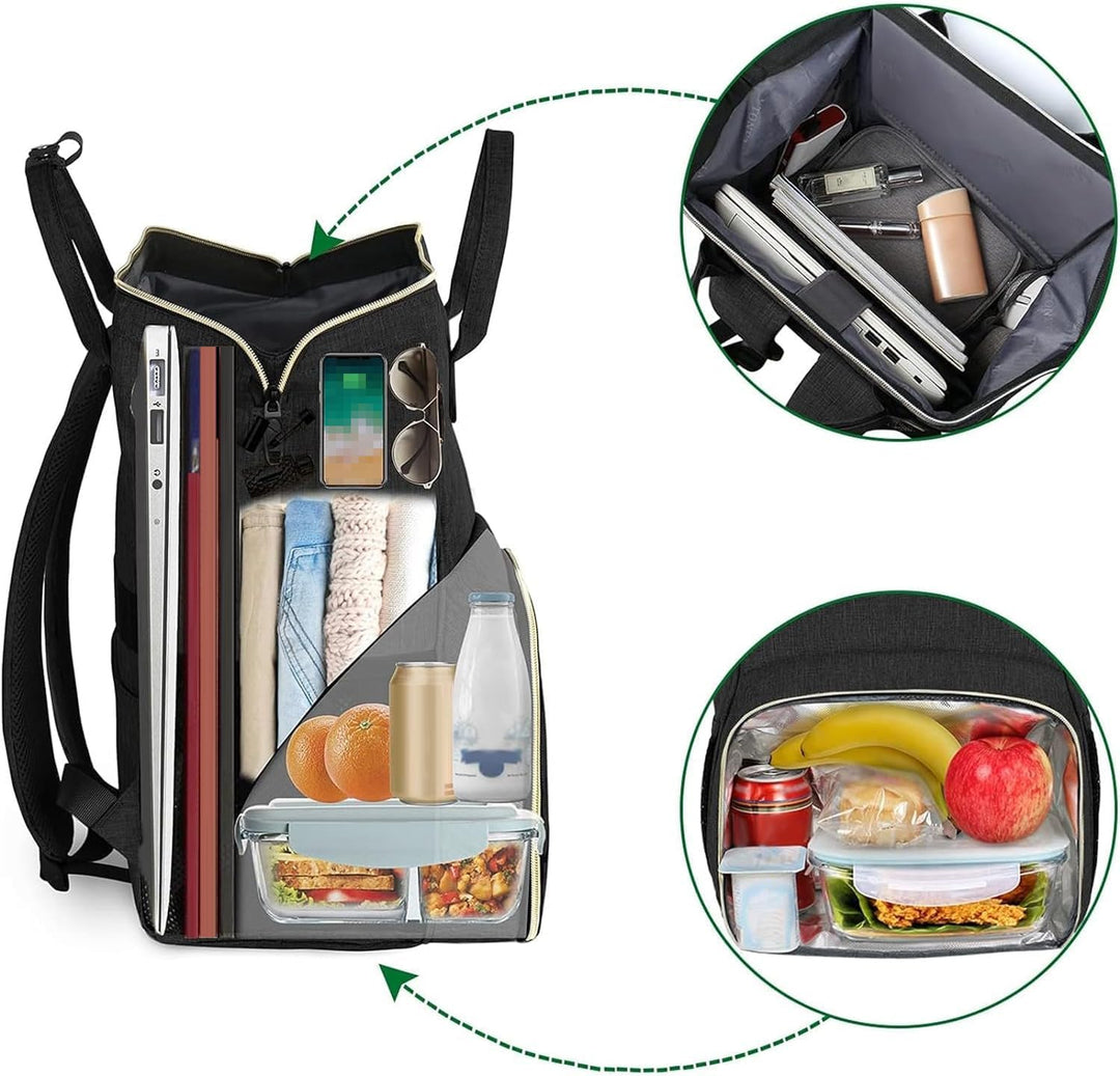 MATEIN Lunch Rucksack für Frauen, isolierter Kühlrucksack Lunchtasche mit USB-Ladeanschluss für Männ