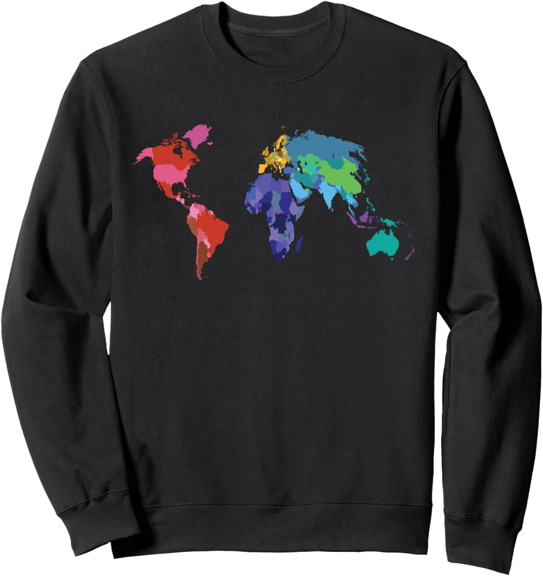 Weltkarte Landkarte I Atlas I Cooles Weltkarten Sweatshirt