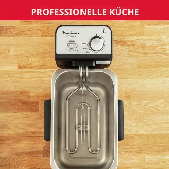 Moulinex Easy Pro 3 l Fritteuse, klassisch, 2.300 W, 2 Frittierstufen, verstellbares Thermostat, 600