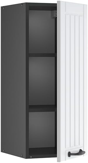 Vicco Hängeschrank Fame-Line, Weiss Landhaus/Anthrazit, 30 cm Weiss Landhaus Hängeschrank 30 cm, Wei