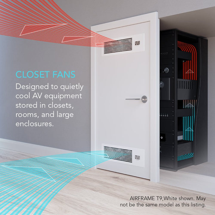 AC Infinity AIRFRAME T7 Lüftersystem mit hohem Luftstrom, 400mm, Abluftstrom, für AV-Geräte, Räume,