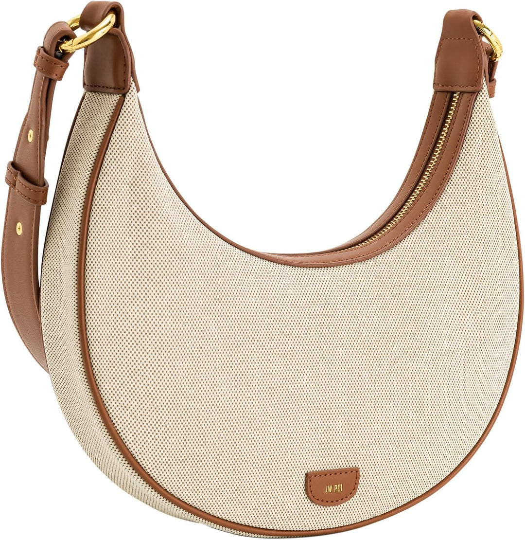 JW PEI Damen Tessa Crushed Umhängetasche Beige, Beige
