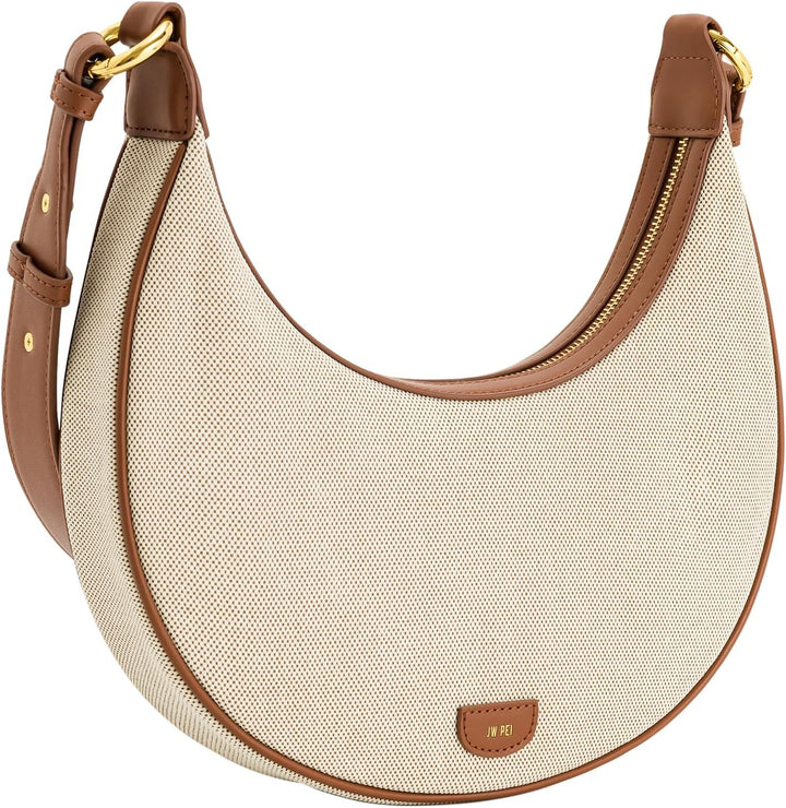JW PEI Damen Tessa Crushed Umhängetasche Beige, Beige