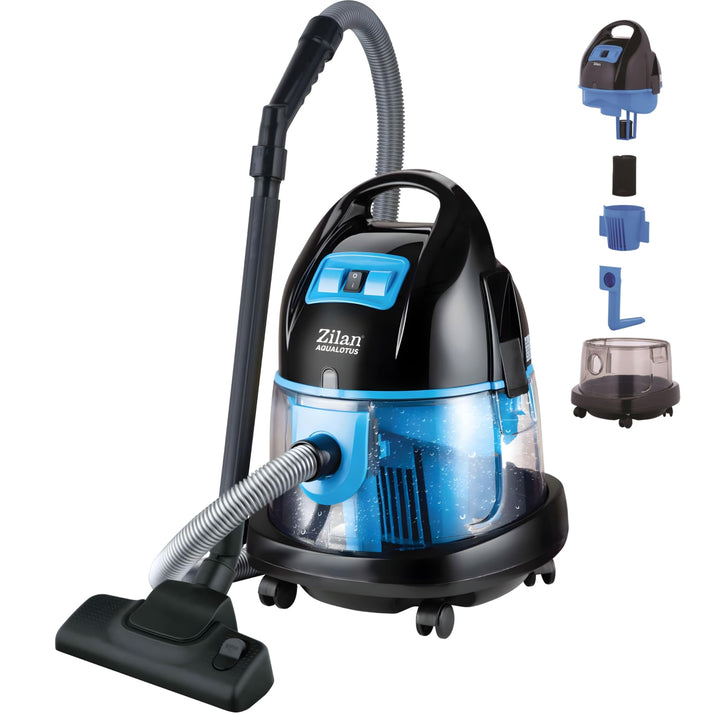 Zilan Wasser Staubsauger mit Wasserfilter | Wassersauger | Staubsauger beutellos | EEK A | H20 Saugl