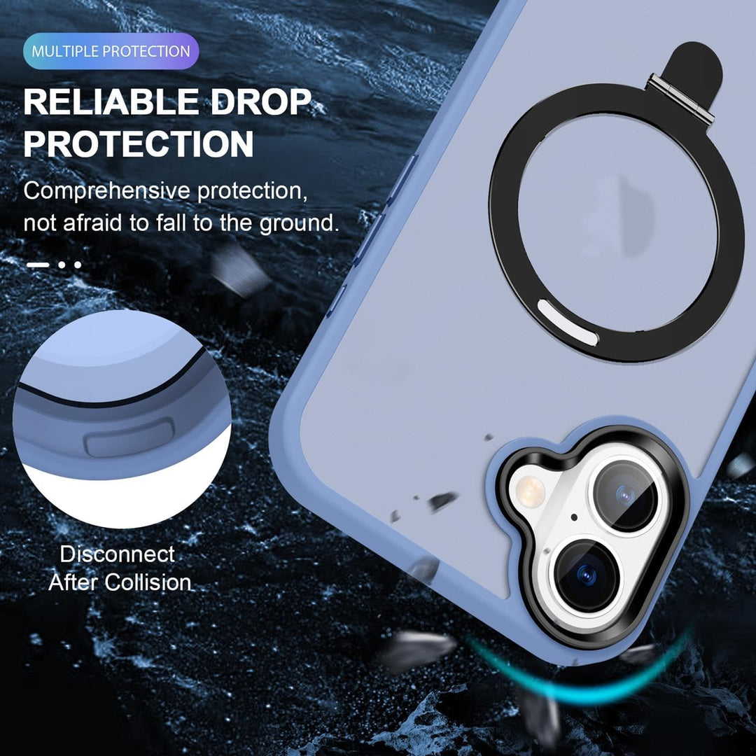 Verco Magnetischer Ring Ständer für iPhone 17 Hülle, kompatibel mit MagSafe Stossfest Luxury Translu