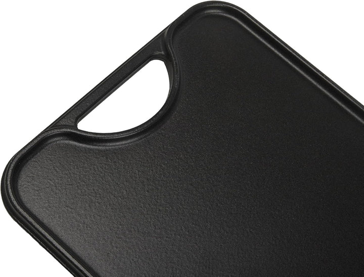 VICTORIA Grillplatte Emailliertes Gusseisen Grillpfanne 50 X 35cm Doppelseitig Verwendbar, für Feuer