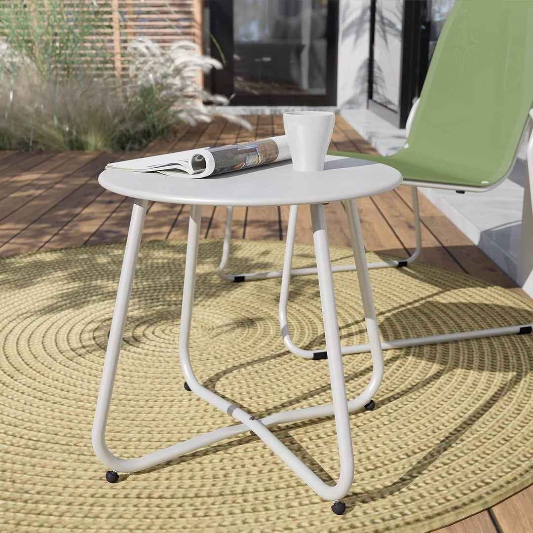 Grand patio Couchtische, Sofatisch, Leicht, Stabil, Einfacher Aufbau, Runder Kaffeetisch ideal für D