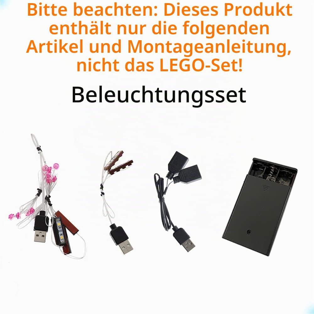 GEAMENT LED Licht-Set (Pink) Kompatibel mit Lego Bonsai Baum (Bonsai Tree) - Beleuchtungsset für Cre